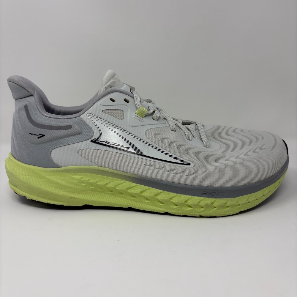 Altra Torin 7 Mens Size 12 Grey Lime Green Athletic Running Shoes (AL0A82C4231)